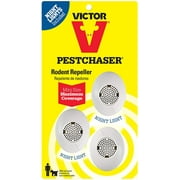 Victor Mini M753SN Ultrasonic Rodent Repeller with Nightlight, 3-Pack Not available in HI, NM, PR,White