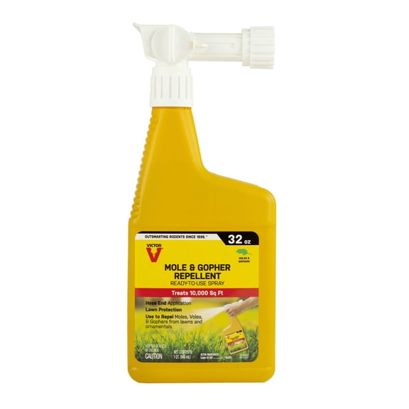 Victor Mole & Gopher Repellent Yard Hose-End Spray  32 oz