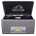thumbnail image 1 of Victor Monument 8-in-1 Wood Music Center with 3-Speed Turntable & Dual Bluetooth (Graphite), 1 of 1