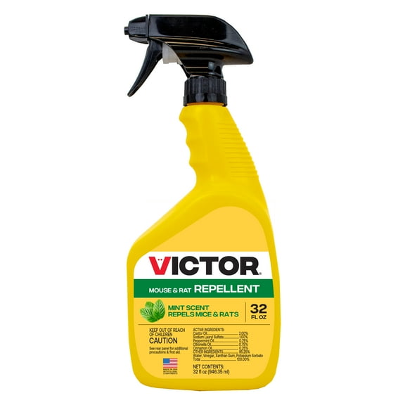 Victor Mouse and Rat Repellent Spray - Natural, Non-Toxic Rodent Repeller Spray - 67 Linear Feet Coverage - 32 fl oz
