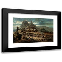 Victor Nehlig 14x11 Black Modern Framed Museum Art Print Titled - The Departure of the Crusaders (1863)