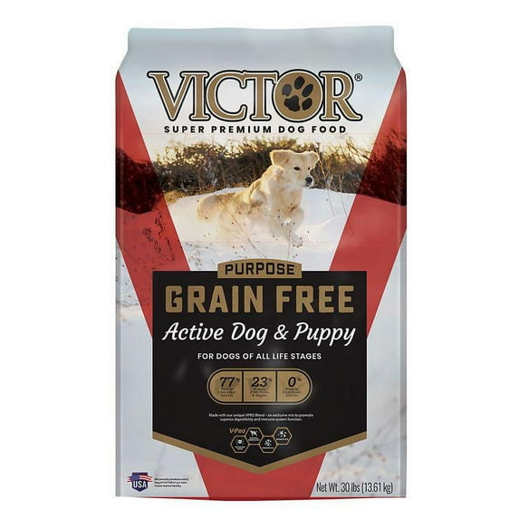 Victor Purpose Grain-Free Active Dog and Puppy, All Life Stage, Dry Dog Food 30 lb