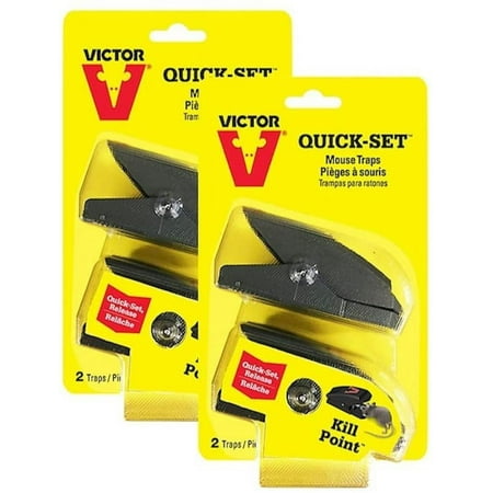 Victor Quick-Set Mouse Trap - 2 Pack 4 Traps M137 - One Touch Set