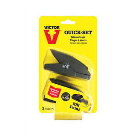 Victor Quick-Set Snap Mouse Animal Trap For Mice 2 pk M137 Bait, set and place