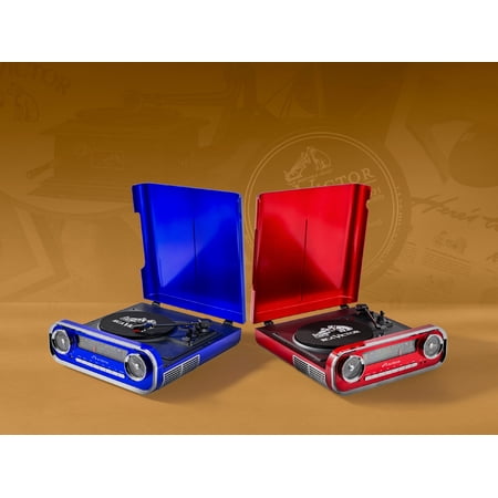 Victor RHRP-3000 Woodward 7-in-1 Turntable Music Center with AudioStream, 3-Speed Vinyl Player, Bluetooth 5.1 In/Out, FM Radio, USB Recording & Playback, Built-in Speakers, RCA Out