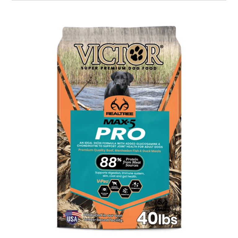 Victor Realtree MAX-5 PRO Adult Beef Recipe Dry Dog Food, 40 lb
