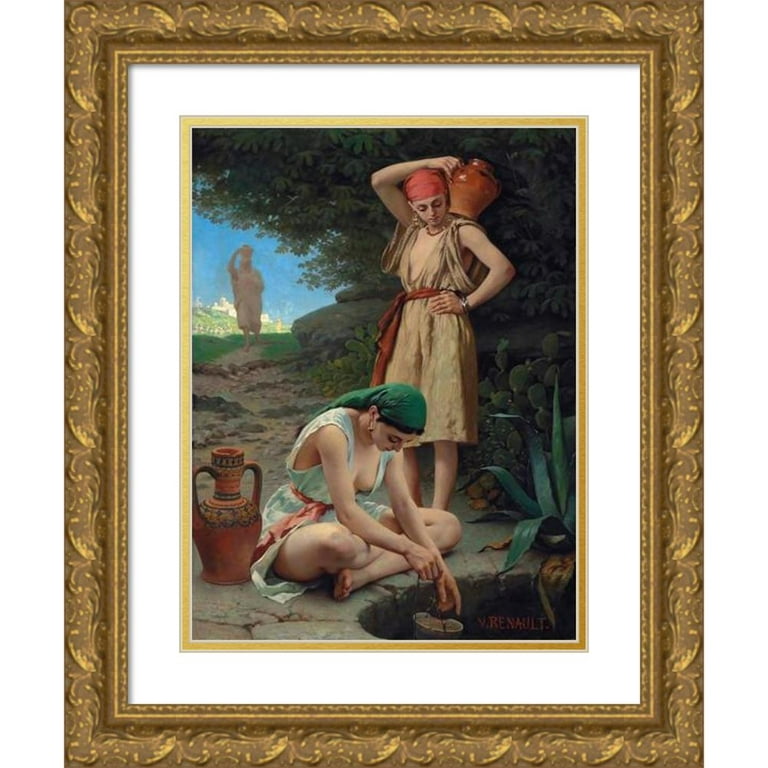 Victor Renault des Graviers 19x24 Gold Ornate Framed and Double Matted  Museum Art Print Titled - The Waterbearers 