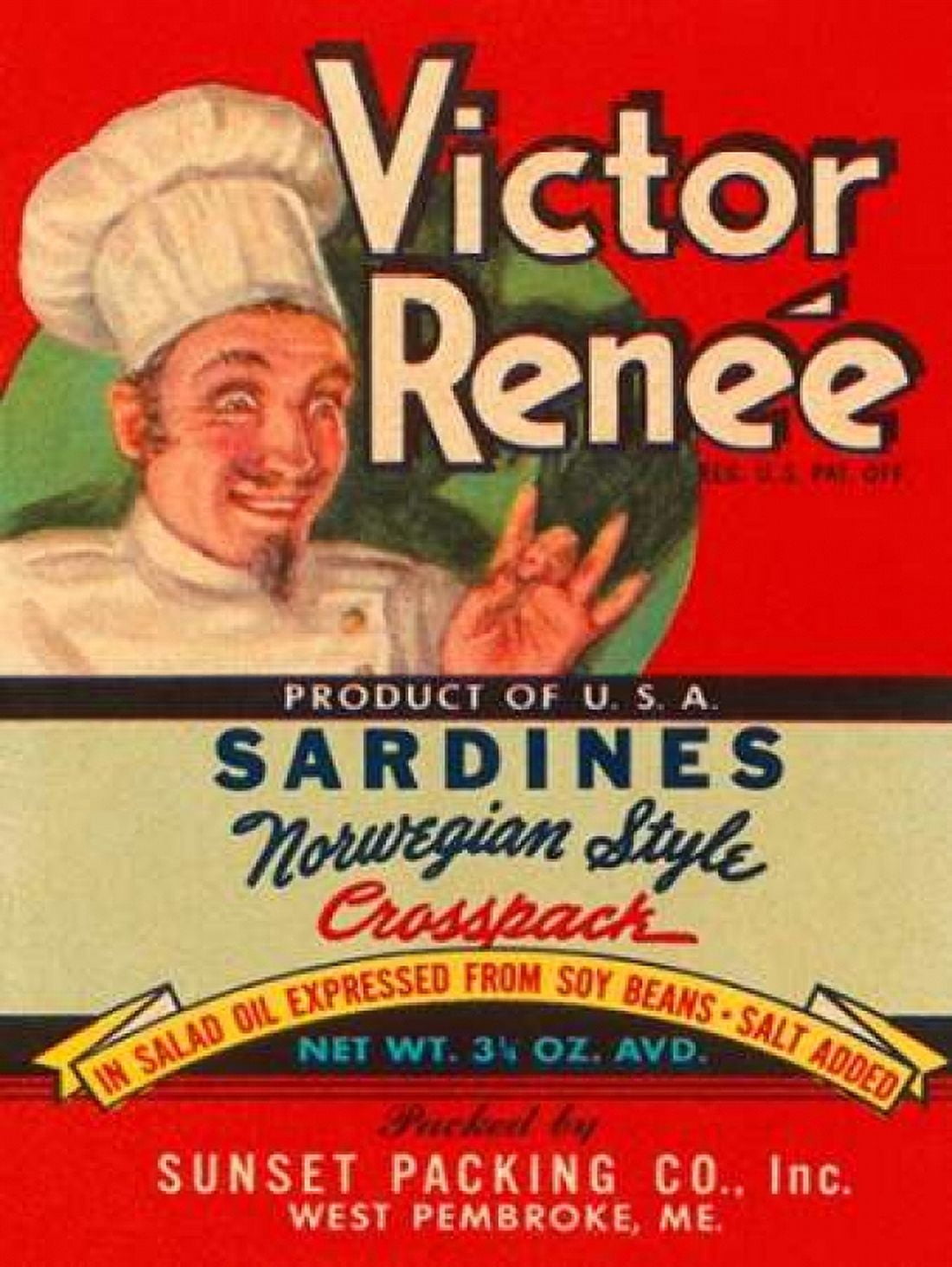 Victor Renee Sardines Canvas Art - Retrolabel (18 x 24)