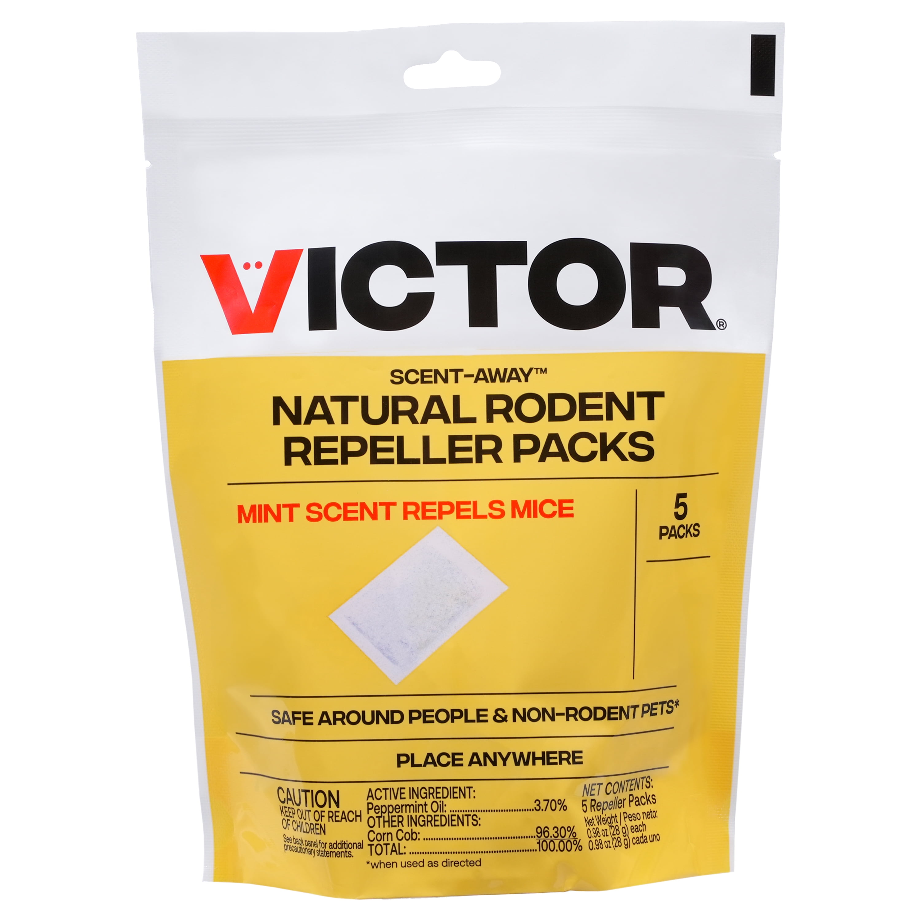 Victor ScentAway Natural Rodent Repeller, 5 Pack