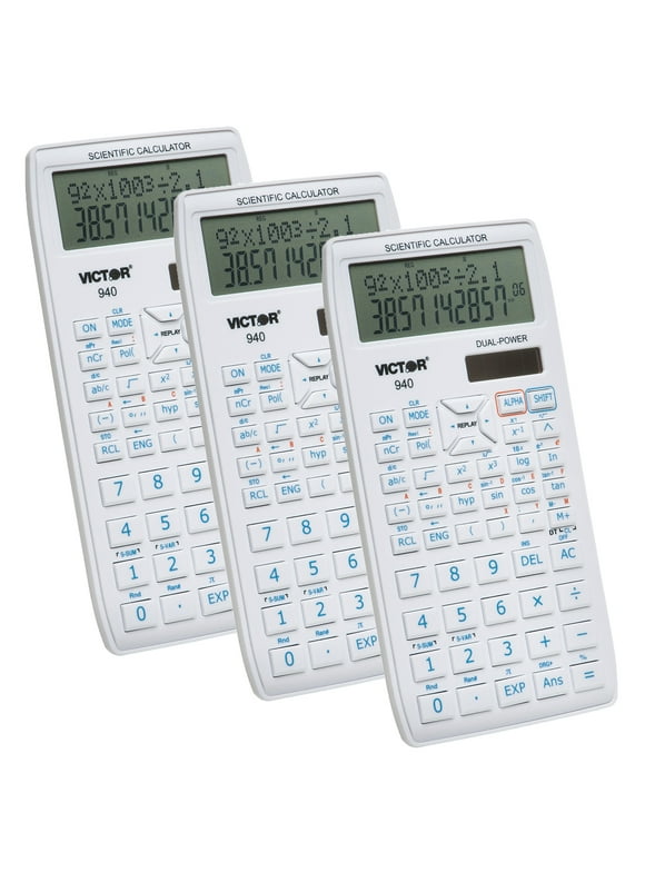 Victor Scientific Calculator with 2-Line Display (3 Count)