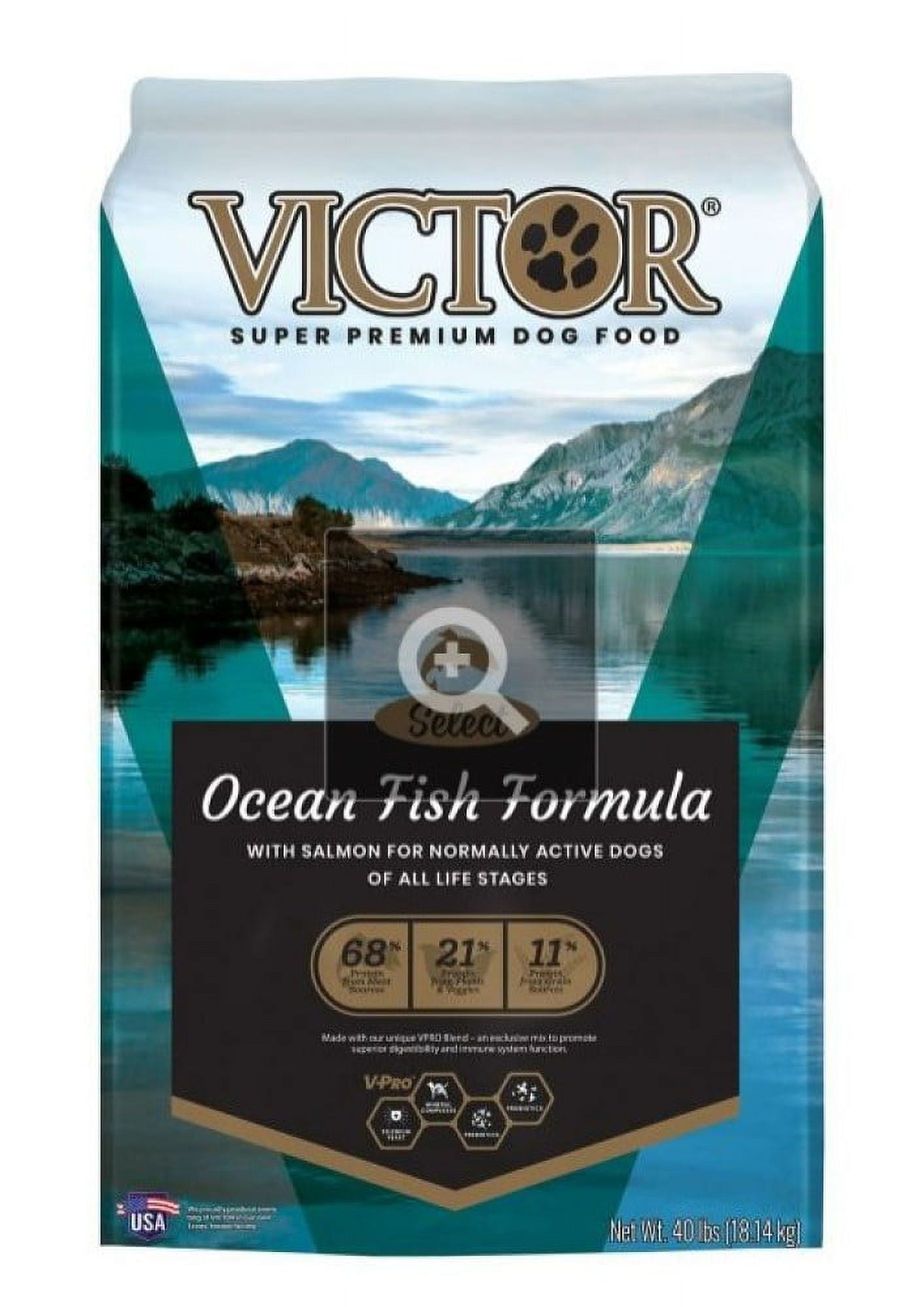 Victor Select 2497 Ocean Fish Formula, All Life Stage Dry Dog Food 40