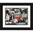 thumbnail image 1 of Victor Servranckx 24x19 Black Ornate Framed Double Matted Museum Art Print Titled: No. 46 - 1922, The&nbsp;Town (1922), 1 of 5