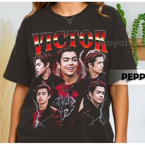 Victor T-Shirt, Disney Victor Zombies 4 Bootleg Graphic Fan Tee T-Shirt, Gift For Women and Man,Black Color,Size 2XL