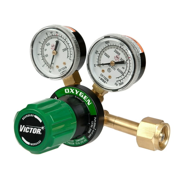 Victor Technologies 0781-9400 G250-150-540 Medium Duty Single Stage Oxygen Regulator, 150 psig Delivery Range, CGA 540 Inlet Connection CA3