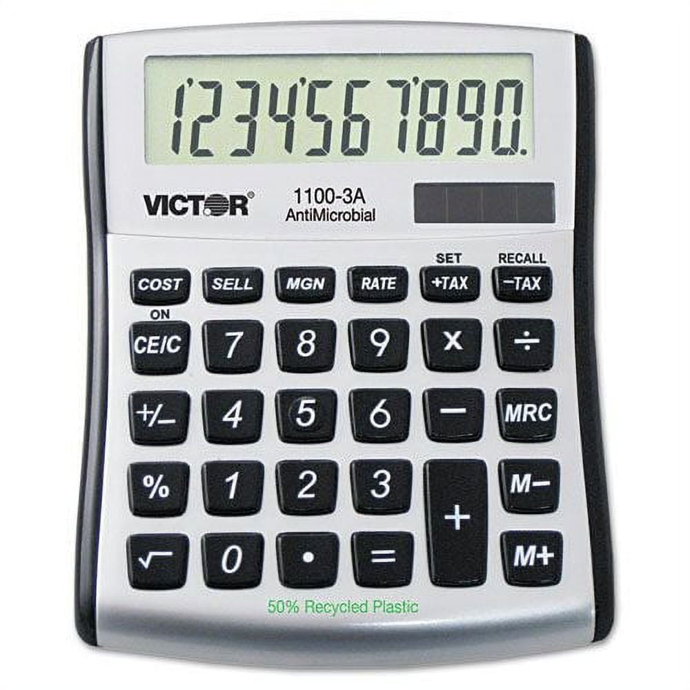 Victor Technology 1100-3A  Compact Desktop Calculator, 10-Digit Lcd