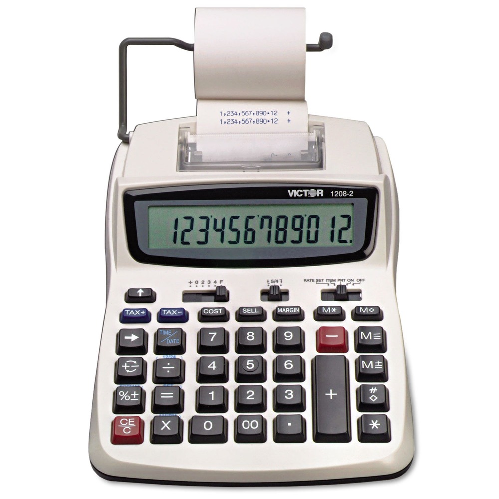 Casio HR200RC 2 Color Printing Calculator with Clock/Calendar Feature