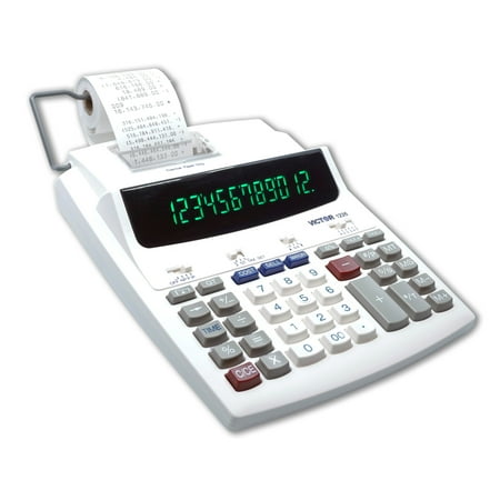 Victor Technology 1226 Thermal Printing Calculator, 12-Digit Display, 8.0 LPS Printing Speed, Off-White