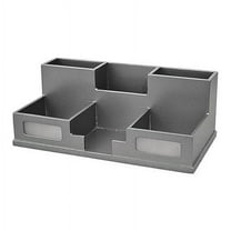 Victor Technology Desk Organizer with Smart Phone Holder, Silver (S9525)