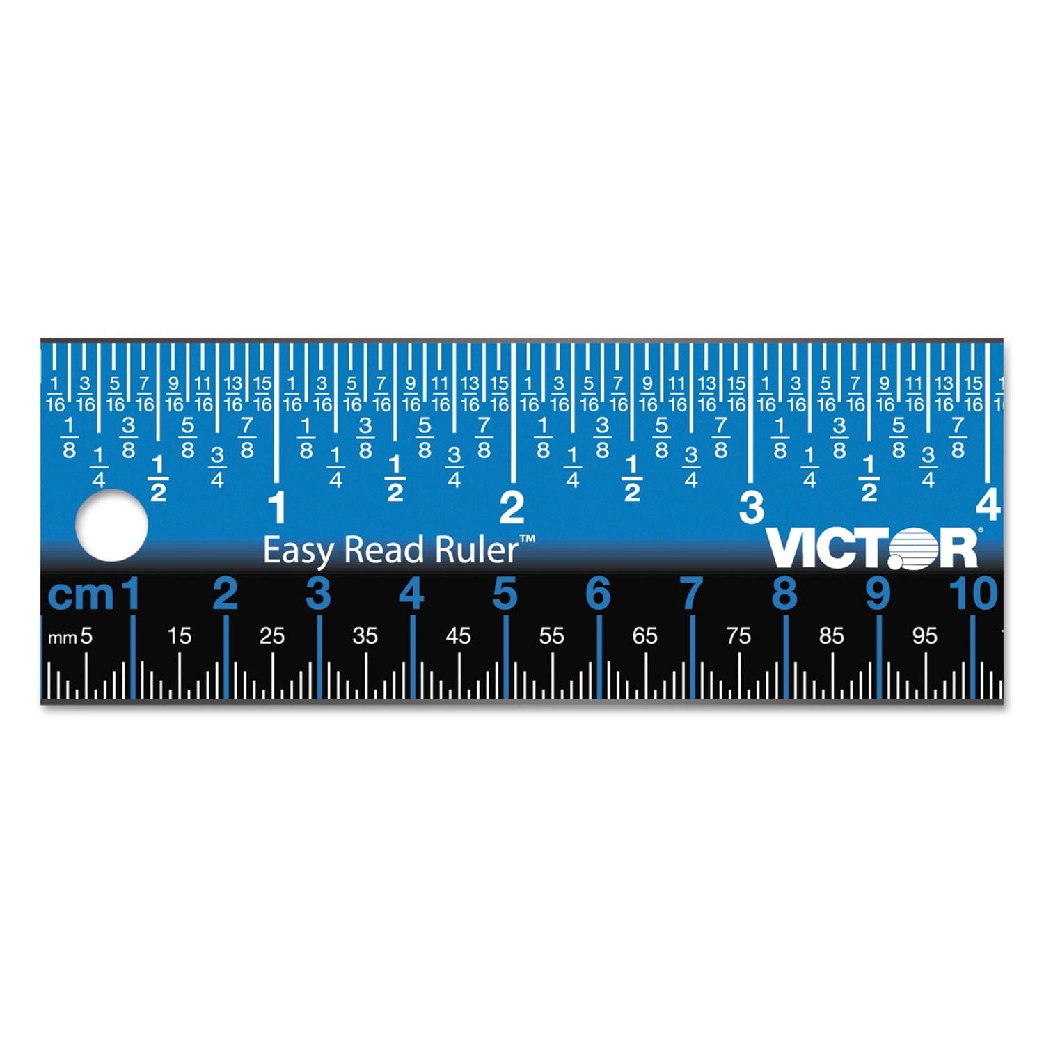 Metal Craft Safety Ruler L-Type Cutting Ruler Meal Alloy Straight Ruler  with Hanging Hole Drafting Tool Blue
