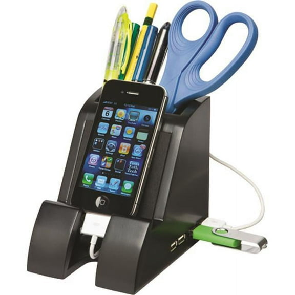 Victor Technology Smart Charge Pencil Cup with USB Hub