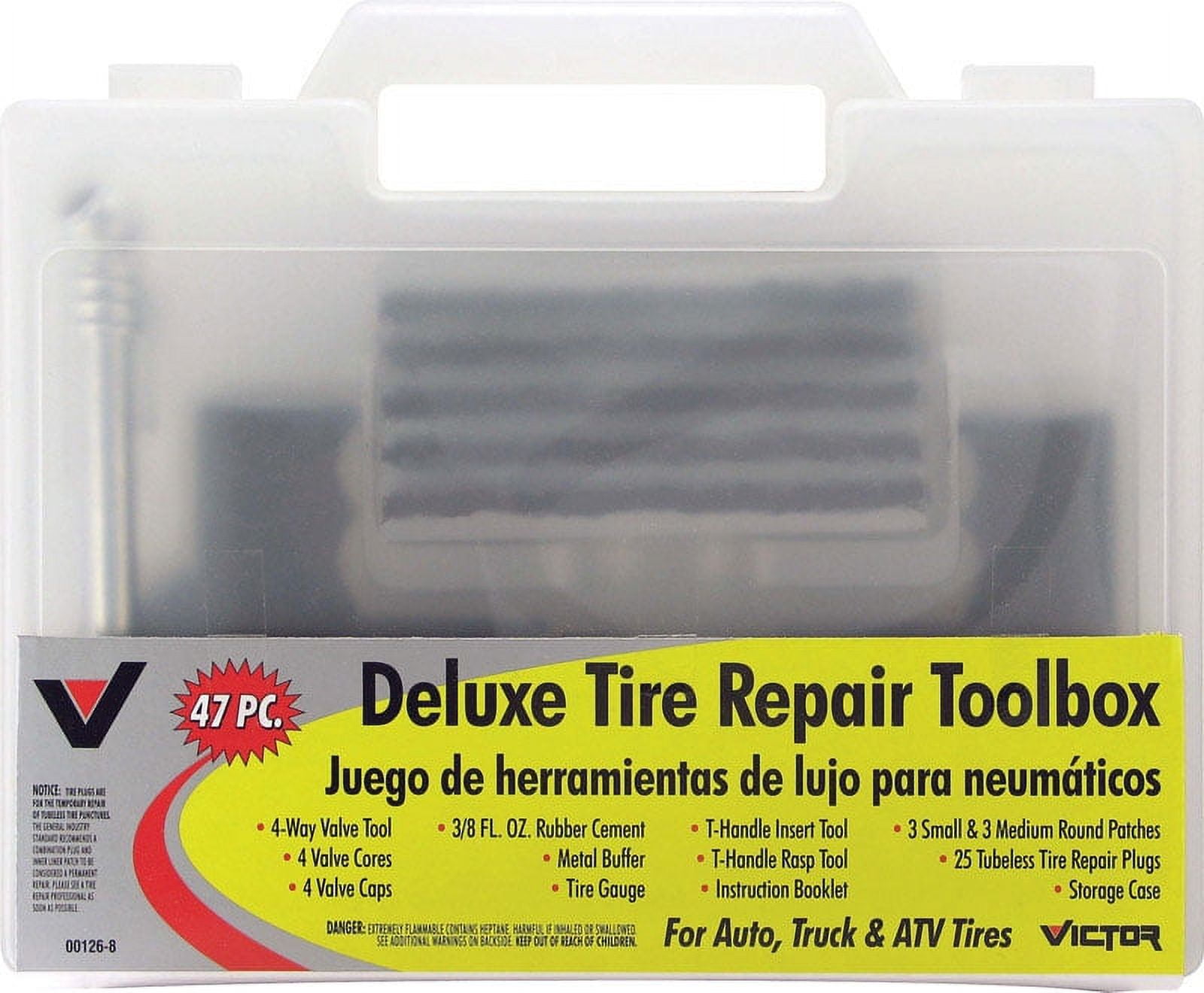 Victor Tire Repair/Maintenance Kit Round 5 50 Psi For Auto, Truck, Rv