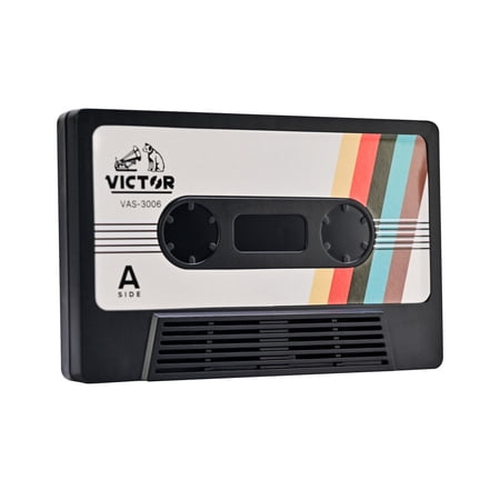 Victor Cassette Bluetooth Speaker with TWS Pairing, FM Radio, Aux Input, Dual Speaker Mode, USB-C Rechargeable, Portable Retro Music Player