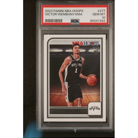 Victor Wembanyama 2023 Panini Hoops Basketball Rookie Card #277 Graded PSA 10