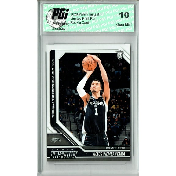 Victor Wembanyama 2023 Panini Instant #162 Spurs 1/2582 Made! Rookie Card PGI 10