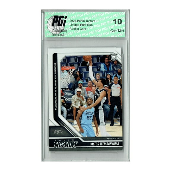 Victor Wembanyama 2023 Panini Instant #488 Wemby Rocks! Rookie Card PGI 10 San Antonio Spurs