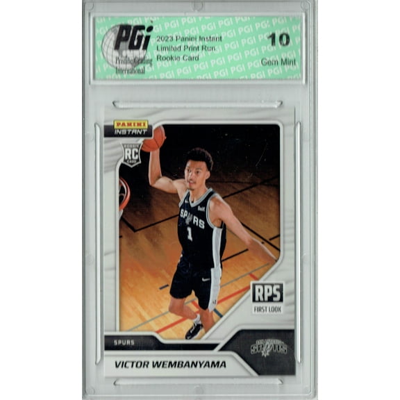 Victor Wembanyama 2023 Panini Instant #RPS-1 First Look San Antonio Spurs Rookie Card PGI 10