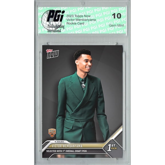 Victor Wembanyama 2023 Topps Now #D1 NBA Draft Night #1 Pick Rookie Card PGI 10 San Antonio Spurs