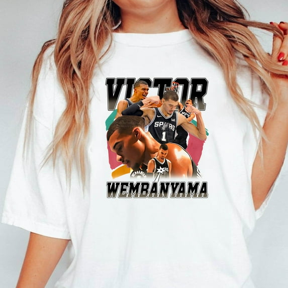 Victor Wembanyama Wemby The 90's Vintage Style Basketball Unisex T-Shirt, up to 5XL
