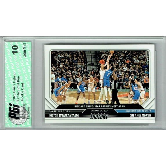 Victor Wembanyama vs Chet Holmgren 2023 Panini Instant #277 Rookie Card PGI 10