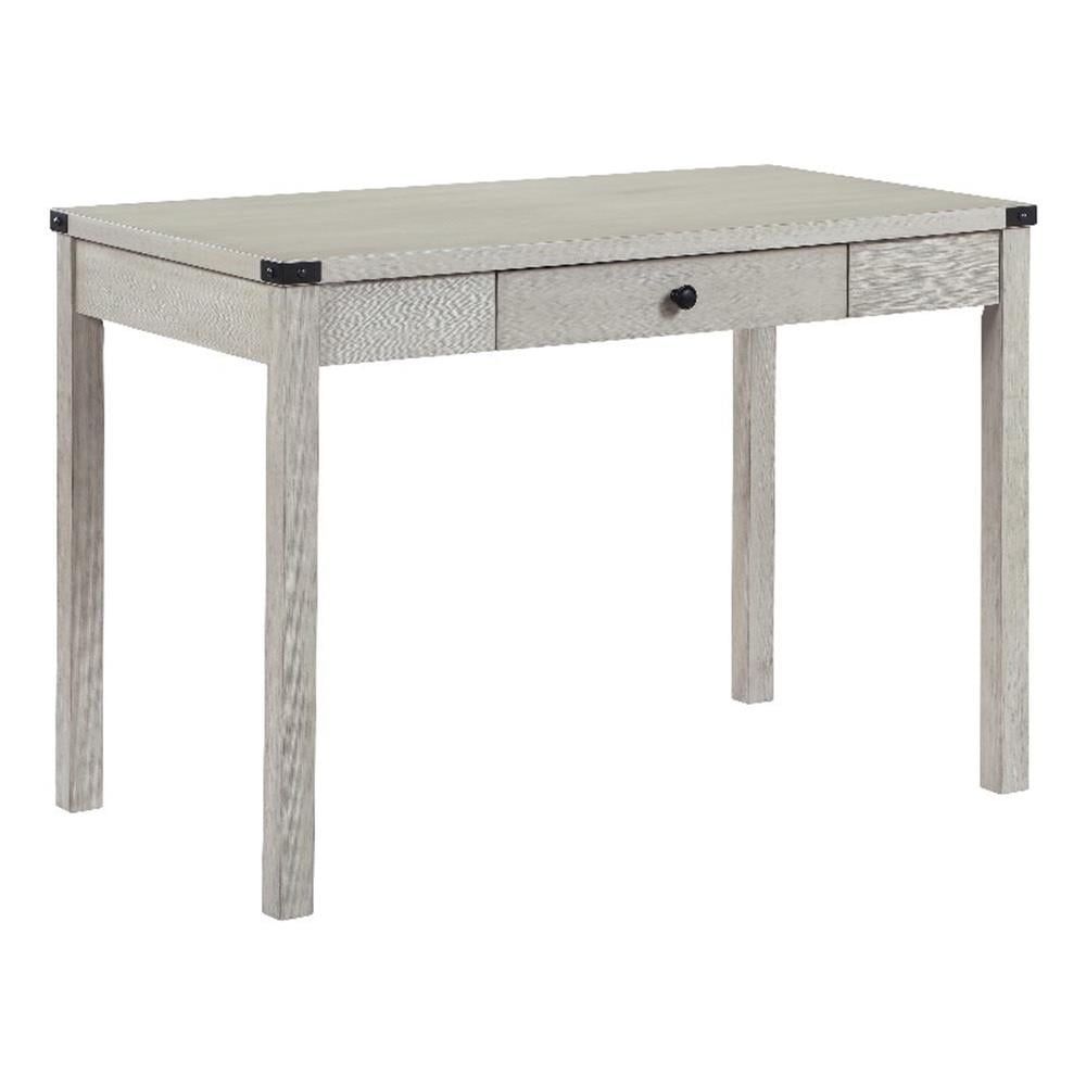 Champagne Oak Wood Writing Desk with Drawer and Keyboard Tray