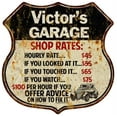 thumbnail image 1 of Victor's Garage Shop Rates Sign Gift 8x12 Metal Sign 211110019087, 1 of 1