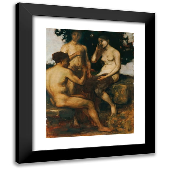 Victor zur Helle 15x18 Black Modern Framed Museum Art Print Titled - Figural Composition (Three Acts)