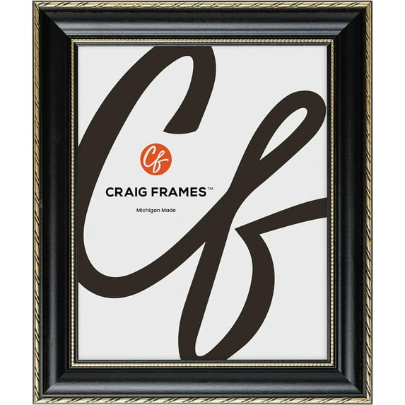 Victoria, 30x40 Picture Frame, Ornate Black and Gold