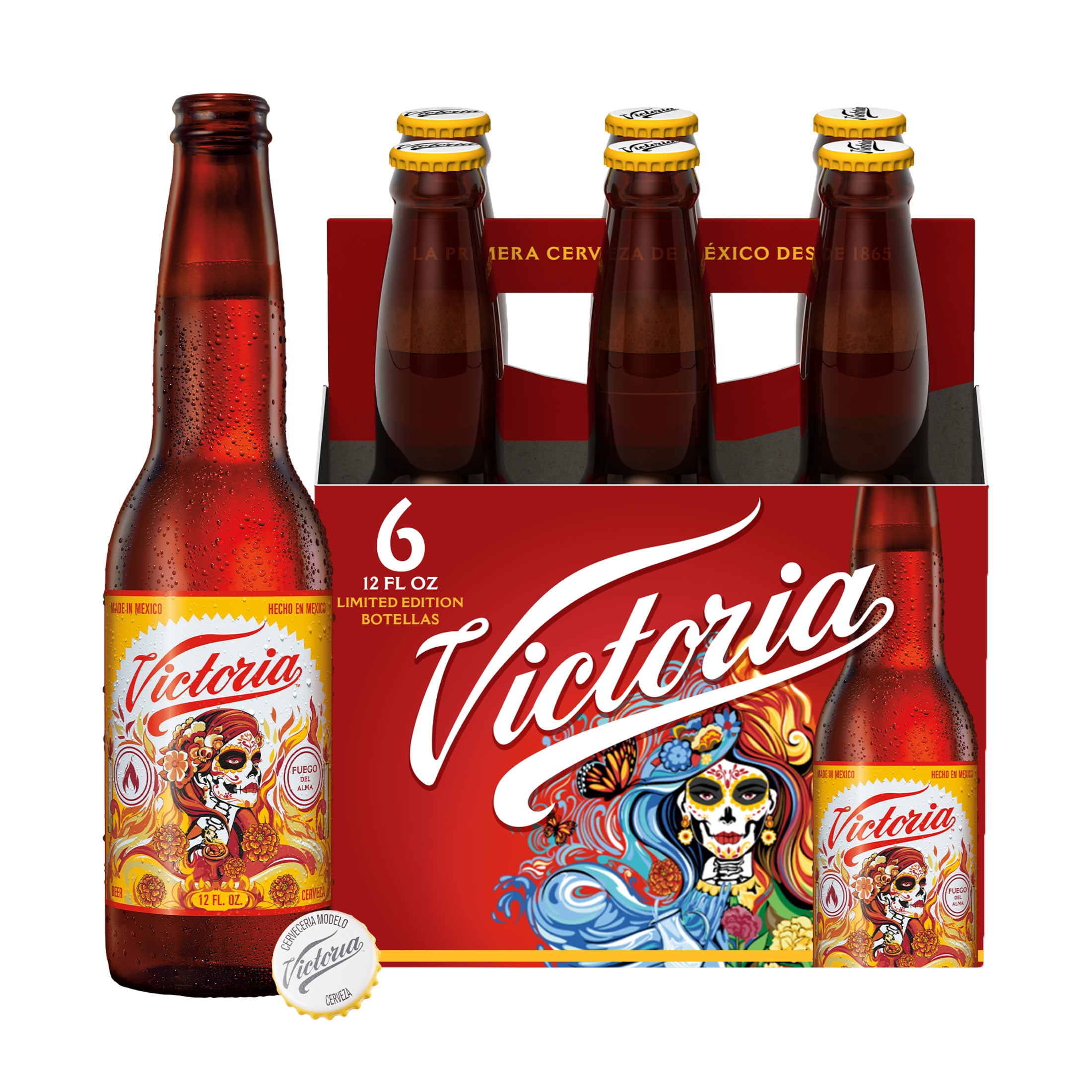 Victoria Amber Lager Mexican Import Beer 6 Pack 12 fl oz