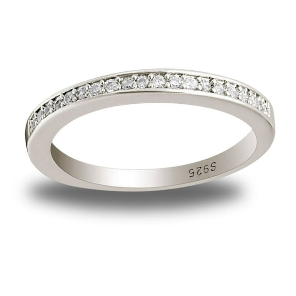 Victoria Anniversary Band Ring Sterling Silver Cz Womens Ginger Lyne Collection