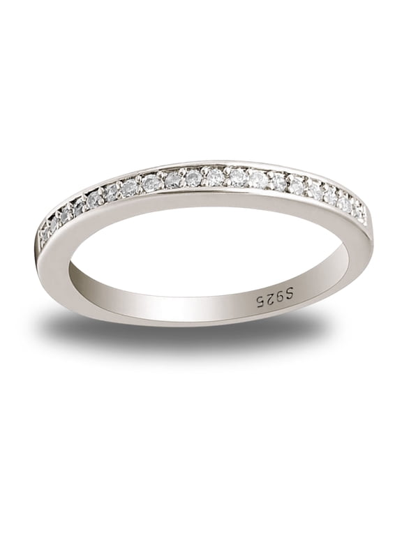 Victoria Anniversary Band Ring Sterling Silver Cz Womens Ginger Lyne Collection