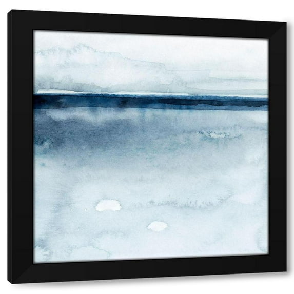 Victoria Barnes 12x12 Black Modern Wood Framed Wall Art Titled - Watercolor Crest III