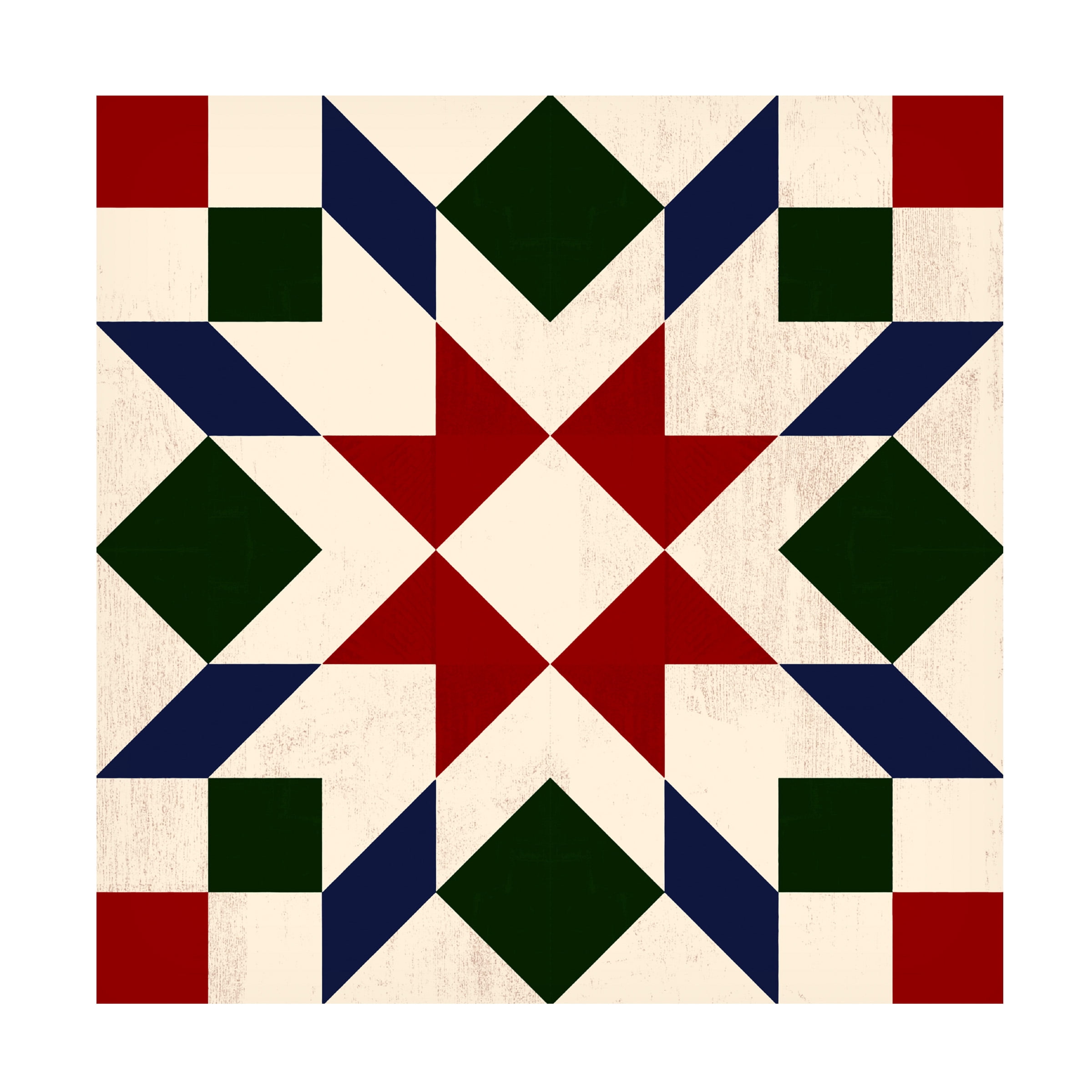 Victoria Barnes 'Christmas Barn Quilt II' Canvas Art