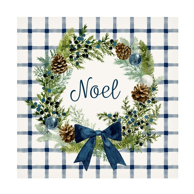 Victoria Barnes 'Juniper Wreath I' Canvas Art