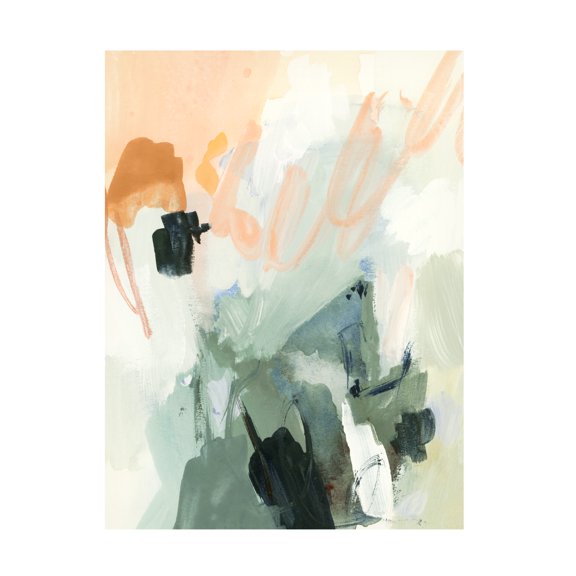 Victoria Barnes 'Moss And Peach I' Canvas Art