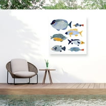 Victoria Barnes 'Patterned Fish I' Outdoor All-Weather Wall Decor