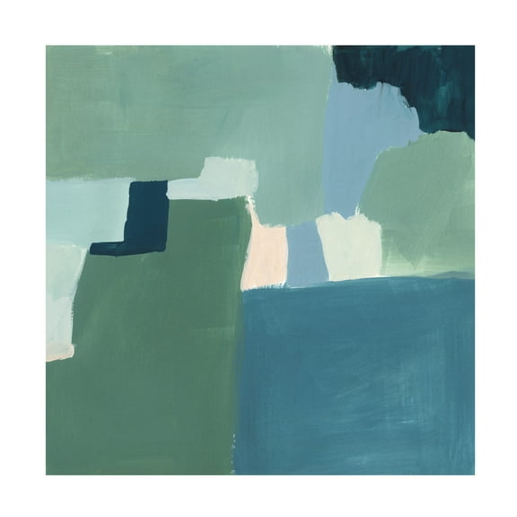 Victoria Barnes 'Teal and Sage I' Canvas Art