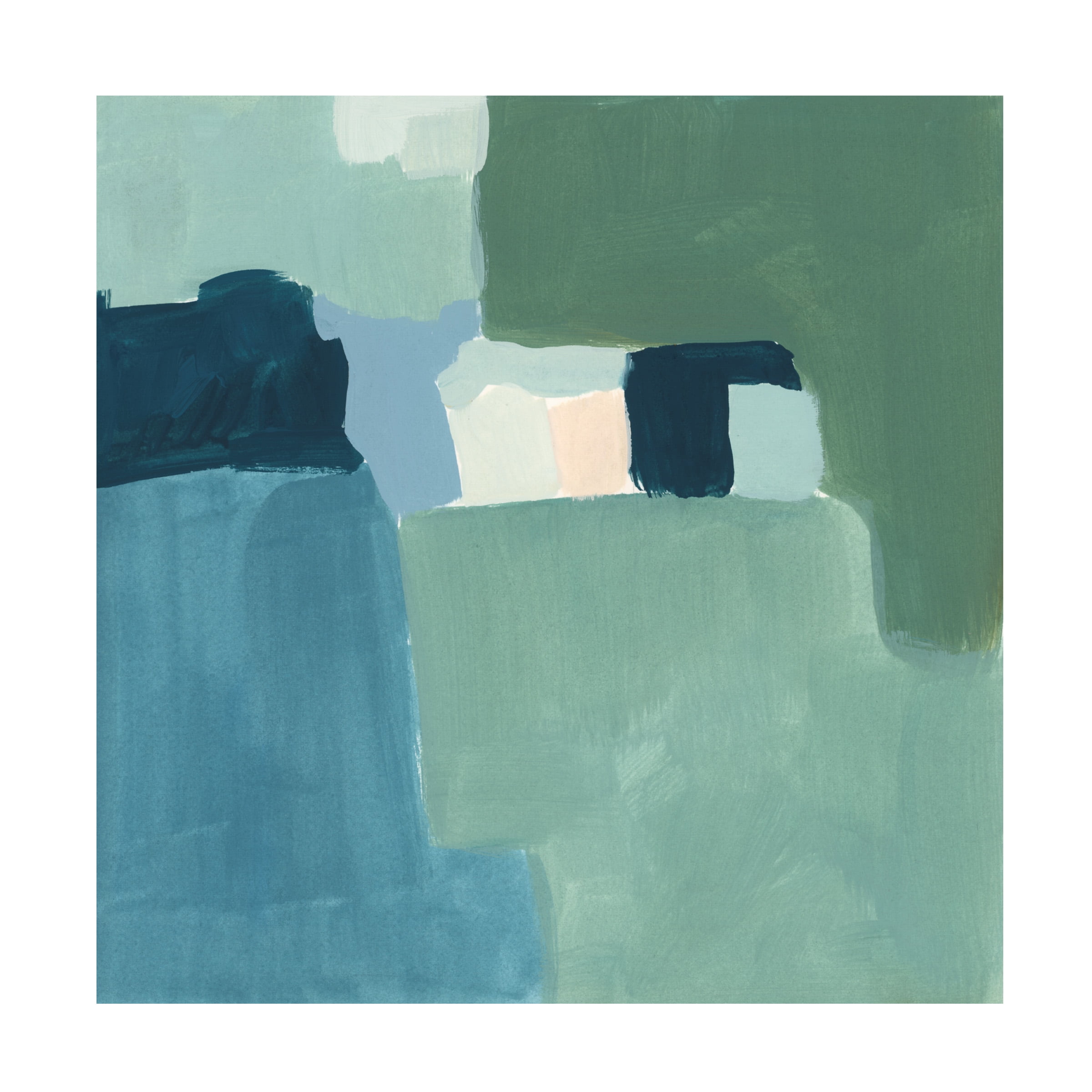 Victoria Barnes 'Teal and Sage II' Canvas Art
