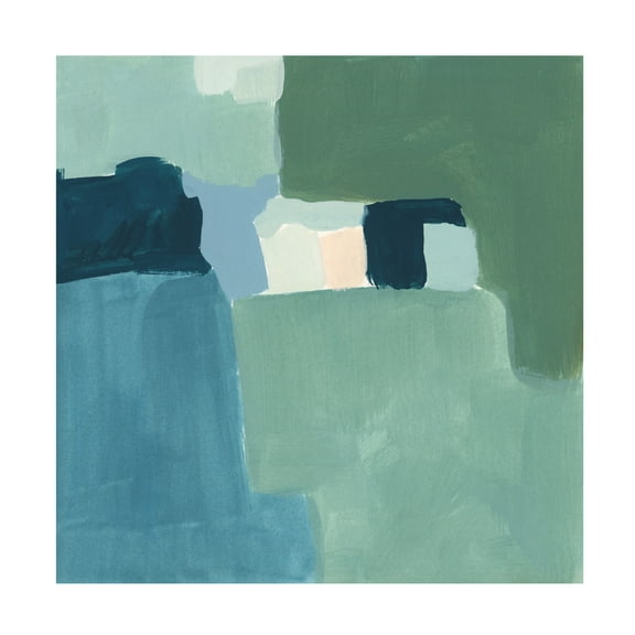 Victoria Barnes 'Teal and Sage II' Canvas Art