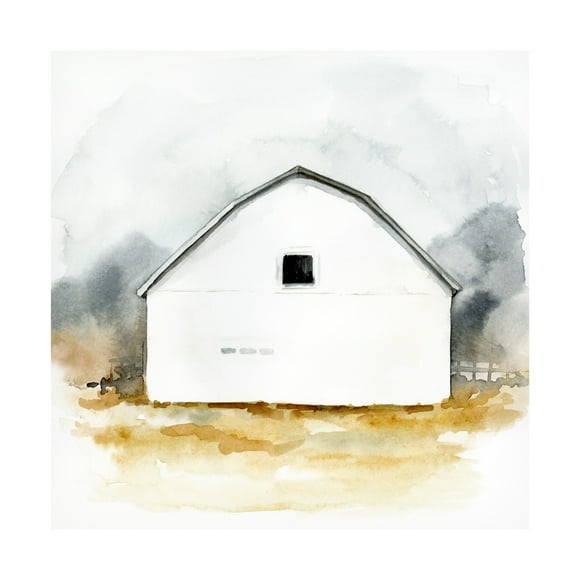 Victoria Barnes 'White Barn Watercolor II' Canvas Art