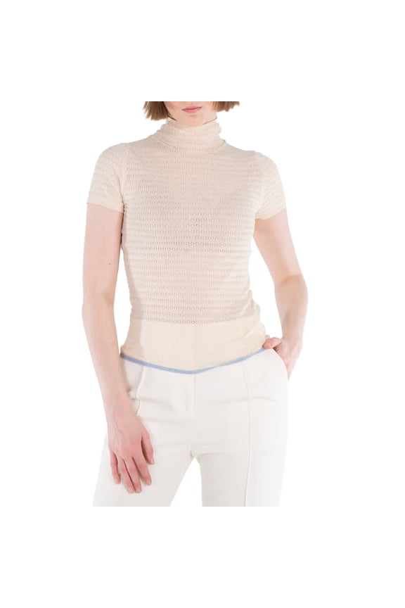 Polo Neck Knitted T-Shirt, Size X-Small